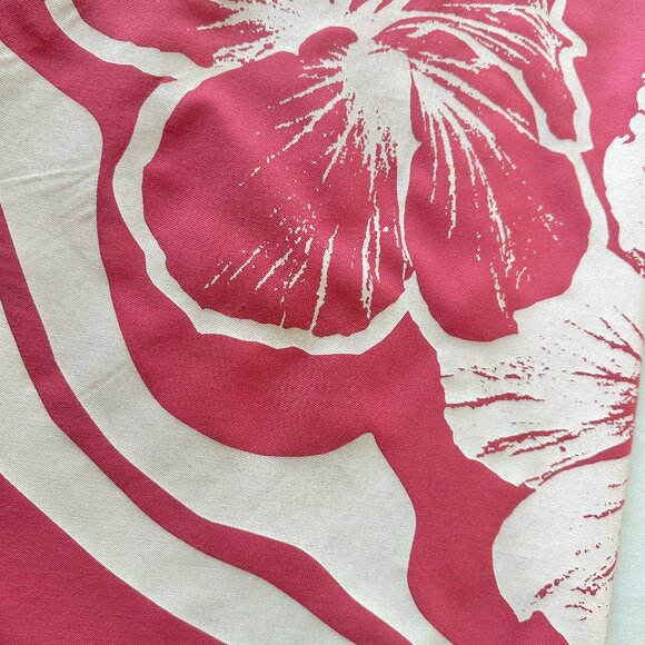 Vintage 70s Hans Jutte Hawaii Kaftan OS Pink Muumuu Dress Hibiscus Floral Hawaii - Picture 13 of 16